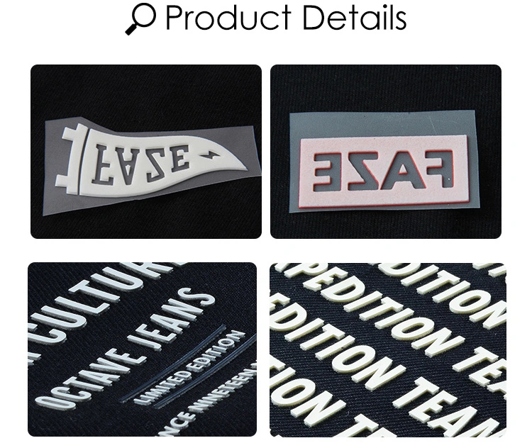 New Style 3D Silicone Label Rubber Labels for Clothing Heat Transfer Clothing Label